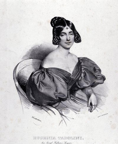 Portrett av Eugenia Tadolini (gravering) av Italian School