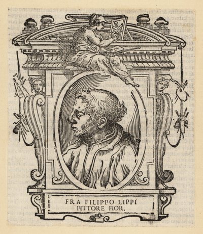 Portrett av Filippo Lippi, italiensk maler fra Firenze av Quattrocento (1400-tallet), rundt 1406-1469 av Italian School
