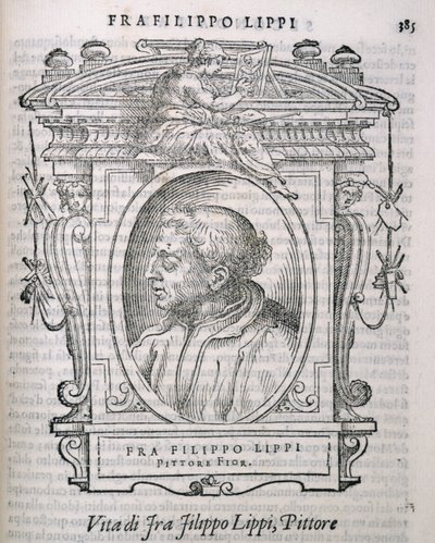 Portrett av Fra Filippo Lippi (ca. 1406-69) fra Vasaris Lives of the Artists, først utgitt 1550 av Italian School