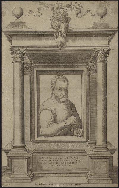 Portrett av Giacomo Barozzi da Vignola av Italian School