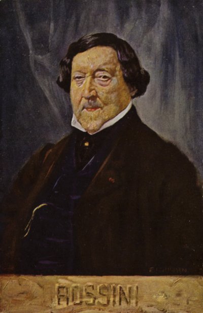 Portrett av Gioachino Rossini av Italian School