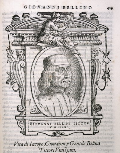 Portrett av Giovanni Bellini (ca. 1431-1516) fra Vasaris Lives of the Artists, først utgitt 1550 av Italian School
