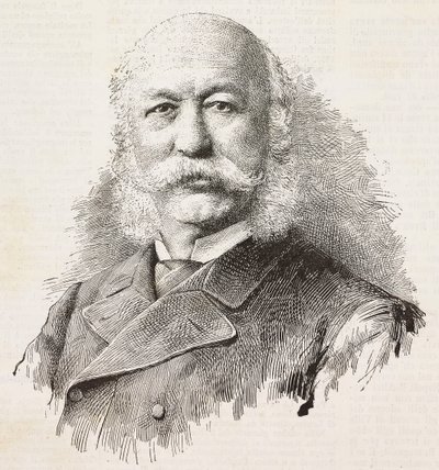 Portrett av Girolamo Cantelli (1815-1884), italiensk patriot og politiker, gravering fra fotografi av Baroni og Gardelli, fra L'Illustration Italiana, nr. 52, 28. desember av Italian School