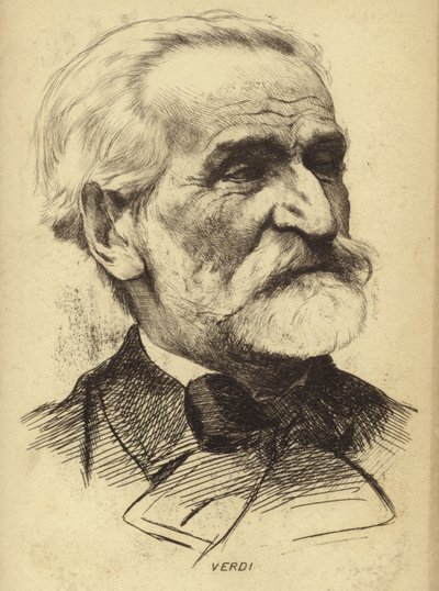 Portrett av Giuseppe Verdi av Italian School