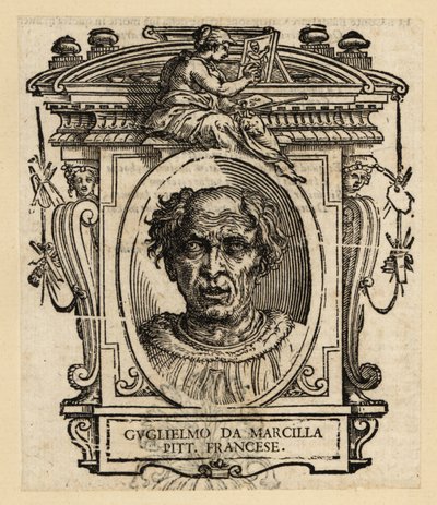 Portrett av Guillaume de Marcillat, fransk maler og glassmaler, rundt 1470-1529 av Italian School