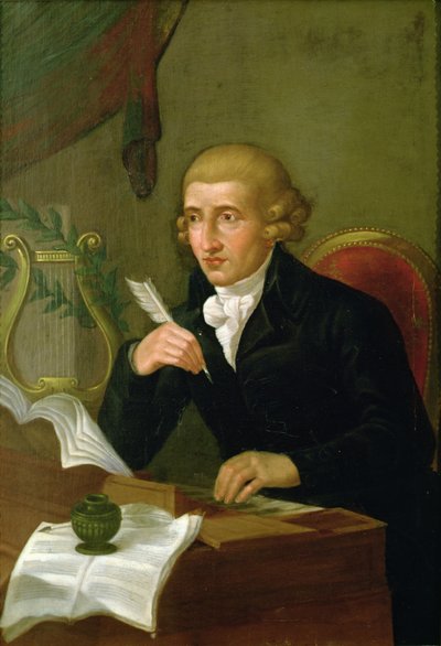 Portrett av Joseph Haydn (1732 - 1809) (olje på lerret) av Italian School