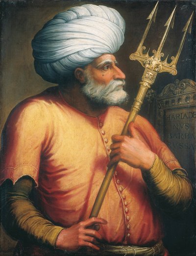Portrett av Khair ed-Din, ca. 1550 av Italian School