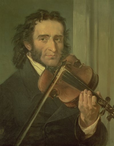 Portrett av Niccolo Paganini (1782-1840) av Italian School