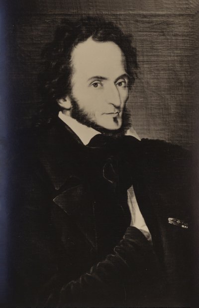 Portrett av Niccolo Paganini av Italian School