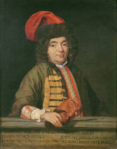 Portrett av Philippe Emmanuel de Coulanges kledd for karneval, 1690 av Italian School