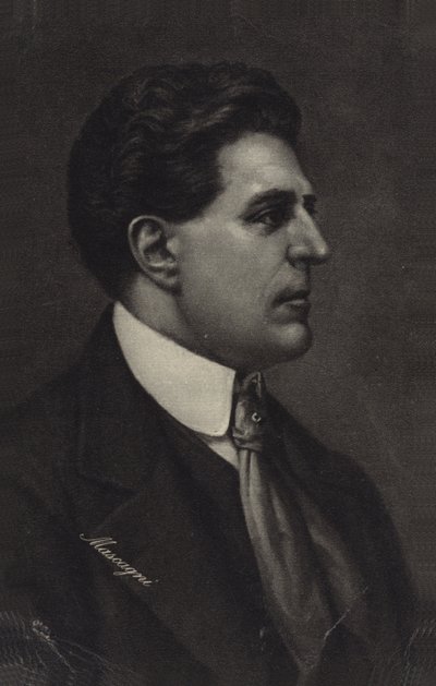 Portrett av Pietro Mascagni av Italian School