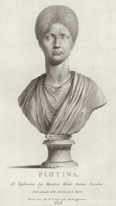 Portrett av Pompeii Plotina av Italian School