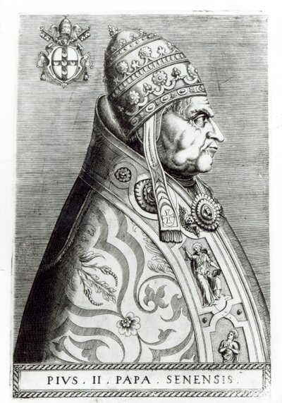 Portrett av pave Pius II av Italian School