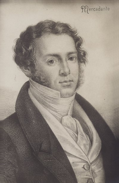 Portrett av Saverio Mercadante av Italian School