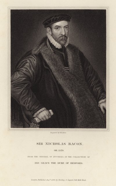 Portrett av Sir Nicholas Bacon av Italian School