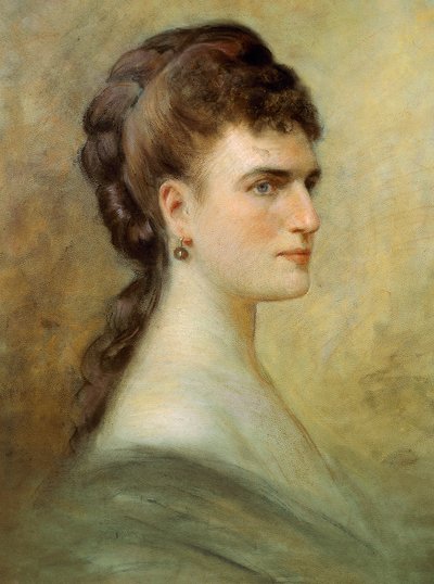 Portrett av Teresa Stolz (pastell på papir) av Italian School