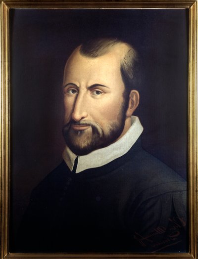 Portrett av den italienske komponisten Giovanni Pierluigi da Palestrina (1525-1594). av Italian School
