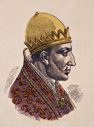 Portrett av motpaven Felix II (Felice) (355-365) av Italian School