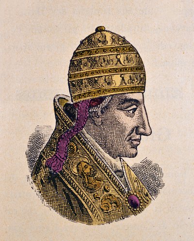 Portrett av paven Benoit VII (benedetto, Benedikt eller Benedictus) (974-983) av Italian School