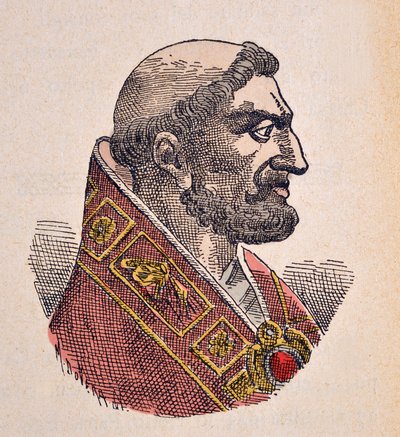 Portrett av paven Boniface V (Bonifacius eller Bonifacio) (619-625) av Italian School