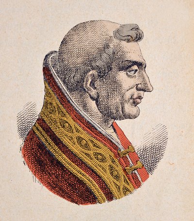 Portrett av pave Celestine IV (Celestinus, Celestine eller Caelestinus) (1241) av Italian School