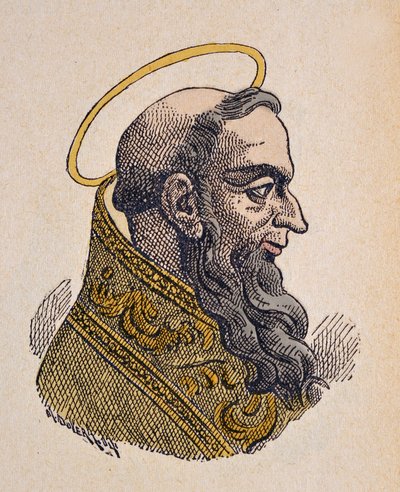 Portrett av paven Celestine Ier (Celestine, Celestino eller Celestine I) (422-432) av Italian School