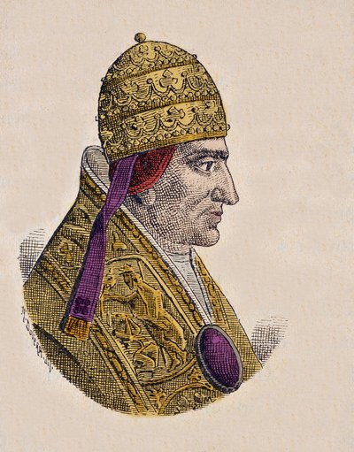 Portrett av paven Clement II (Clemente eller Clemens) (1046-1047) av Italian School