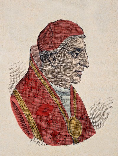 Portrett av pave Etienne III (Stephen, stefano eller Stephanus) (768-772) av Italian School