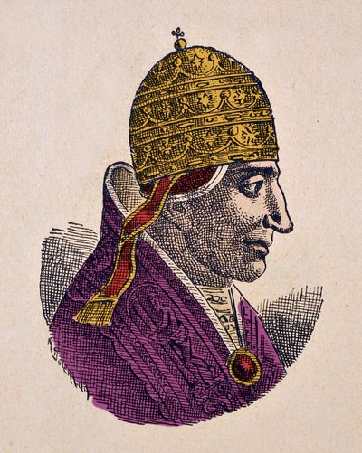 Portrett av paven Etienne IX (Saint Etienne) (Stephen, stefano eller Stephanus) (1057-1058) av Italian School