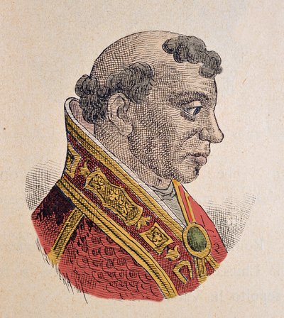 Portrett av paven Formose (Formoso, Formosus) (891-896) av Italian School