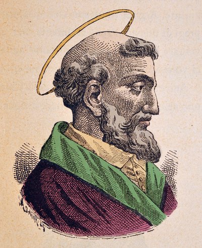 Portrett av paven Hygin (136/138-142) av Italian School