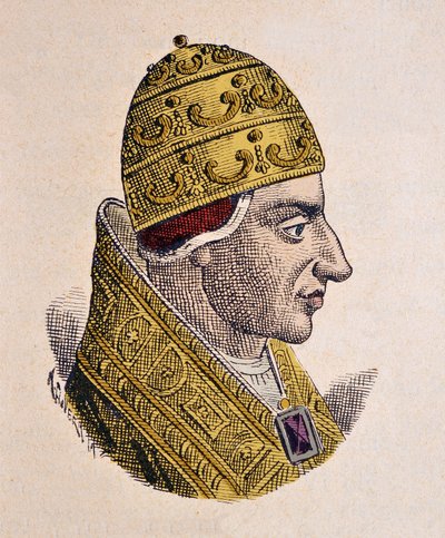 Portrett av pave Johannes XVII (Giovanni, Ioannes) (1003) av Italian School