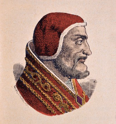 Portrait of the Pope Jean XXI (Giovanni, Ioannes) (1276-1277)) av Italian School