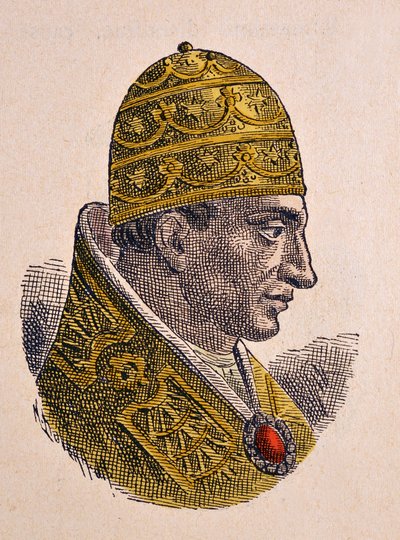 Portrett av pave Johannes X (Giovanni, Ioannes) (914-928) av Italian School