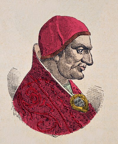 Portrett av paven Sabinian (604-606) av Italian School