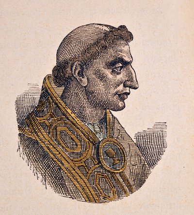 Portrett av paven Severin Ier (Severinus eller Severino) (638/640) av Italian School