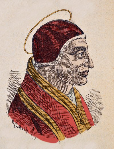 Portrett av paven Sixte II (Sixtus eller Sisto) (258) av Italian School
