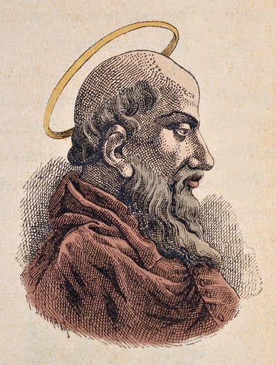 Portrett av paven Sixte Ier (Xyste eller sixtus eller sisto I) (115-125) av Italian School