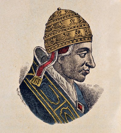 Portrett av pave Sylvestre II av Italian School