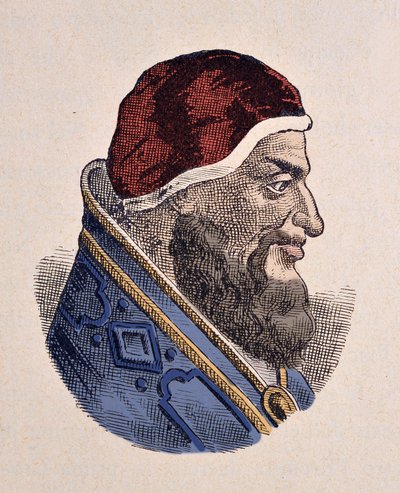 Portrett av paven Urbain II (Urban eller Urbanus eller Urbano) (1088-1099) av Italian School
