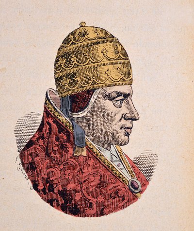 Portrett av paven Urbain VI (Urban eller Urbanus eller Urbano) (1378-1389) av Italian School