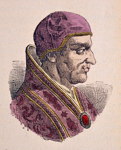 Portrett av paven Vigile (Vigilius eller Vigilio) (537-555) av Italian School