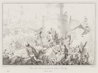 Taking of Smyrna, operert av Pietro Mocenigo av Italian School