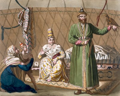 Prins og statsoverhode for det kirgisiske folket, ca. 1820-30-tallet av Italian School