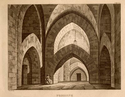 Prison, scenografi for akt 1 av 