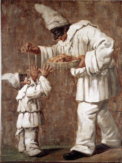 Pulcinella (polichinelle) karakter av commedia dell