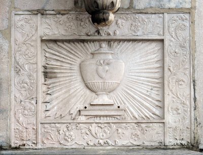 Representasjon av den hellige gral i katedralen i Milano (Duomo di Milano) av Italian School