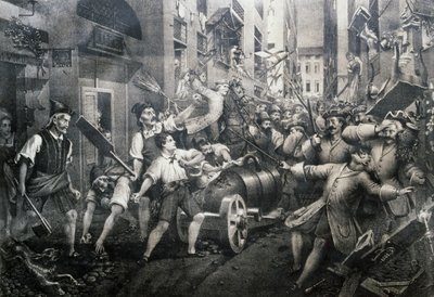 Opprør i Portoria-distriktet i Genova mot østerrikere i 1746, ledet av Giovan Battista Perasso (1735-1781) kjent som Balilla av Italian School