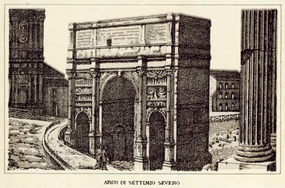 Roma: Buen til Septimius Severus (litho) av Italian School