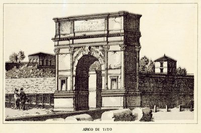 Roma: Titusbuen (litho) av Italian School